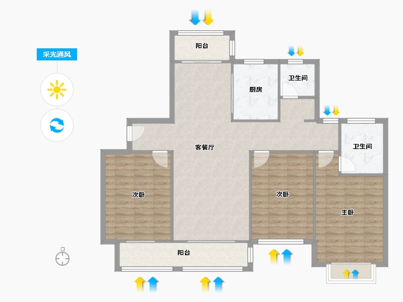 河南省-郑州市-中原工学院-110.00-户型库-采光通风