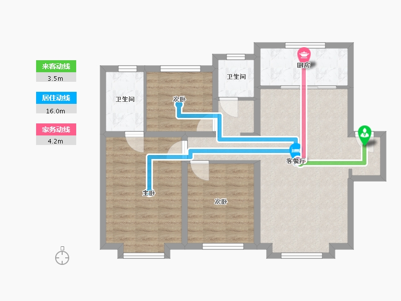 新疆维吾尔自治区-乌鲁木齐市-保利堂悦-89.00-户型库-动静线