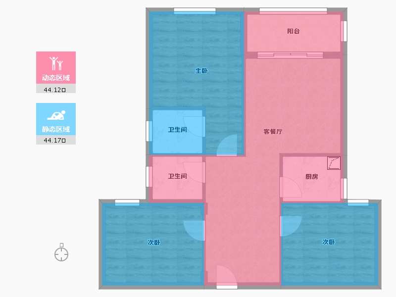 湖北省-武汉市-新春花园-99.96-户型库-动静分区