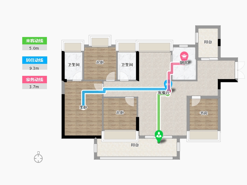 贵州省-遵义市-国酒城三期-112.52-户型库-动静线