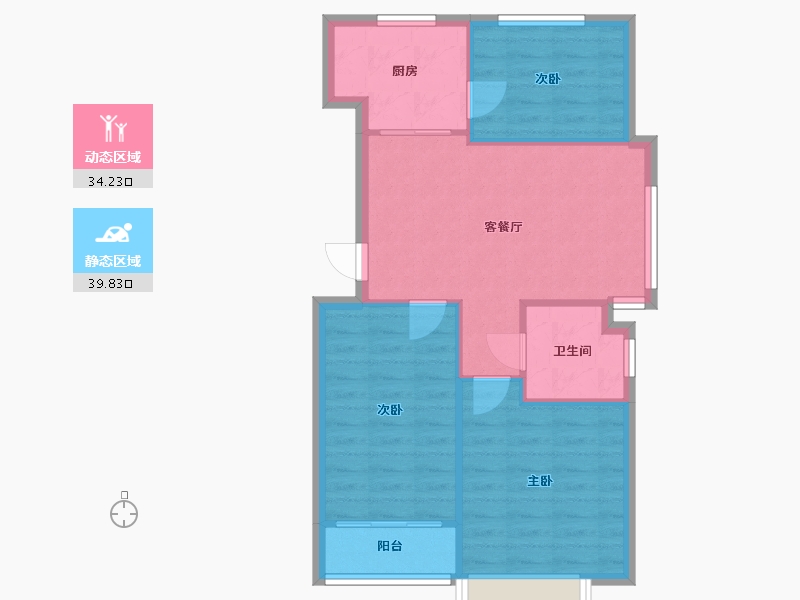 辽宁省-沈阳市-依云首府-85.00-户型库-动静分区