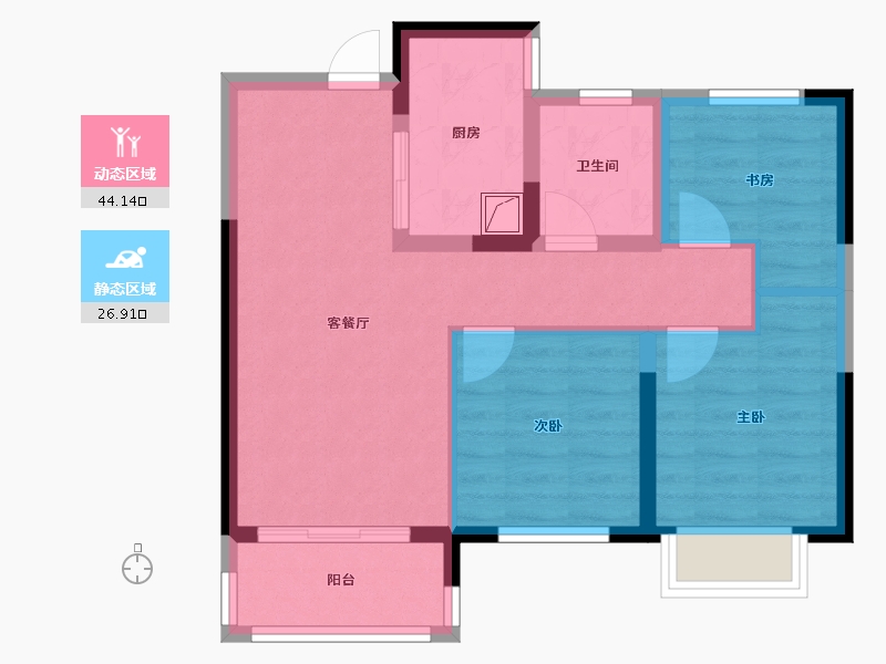 河北省-张家口市-中泰城-73.60-户型库-动静分区