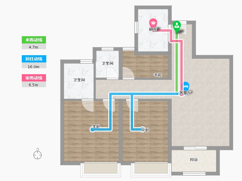 浙江省-金华市-金义颐景园-93.00-户型库-动静线