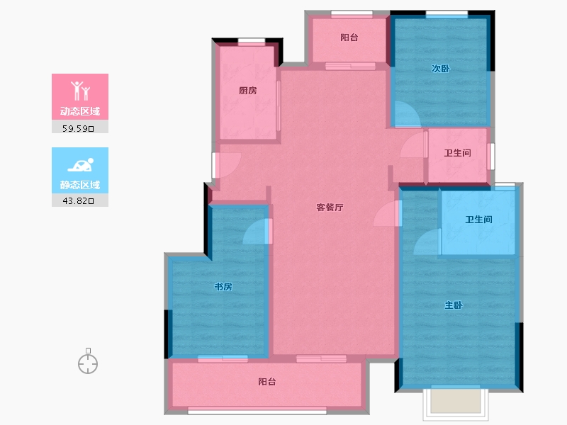 四川省-成都市-绿城桂语麓境-102.00-户型库-动静分区