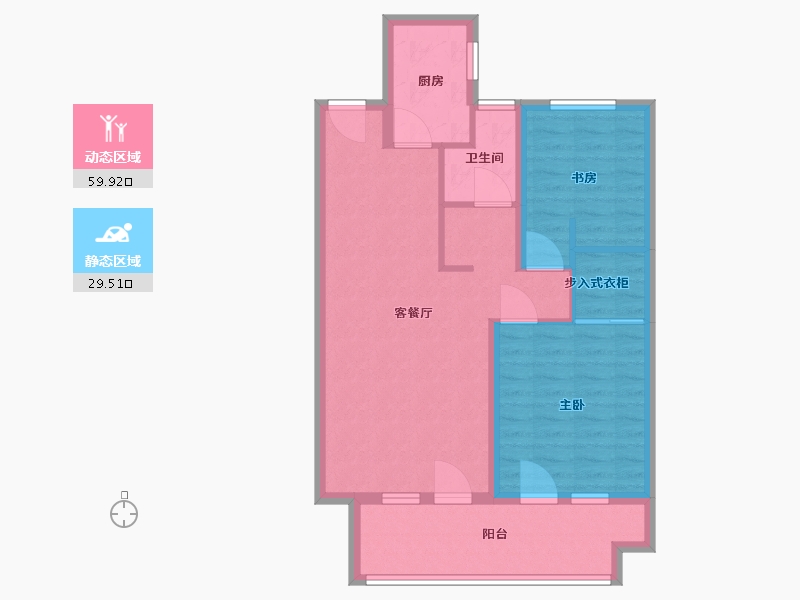 山东省-青岛市-越秀天悦海湾-80.00-户型库-动静分区