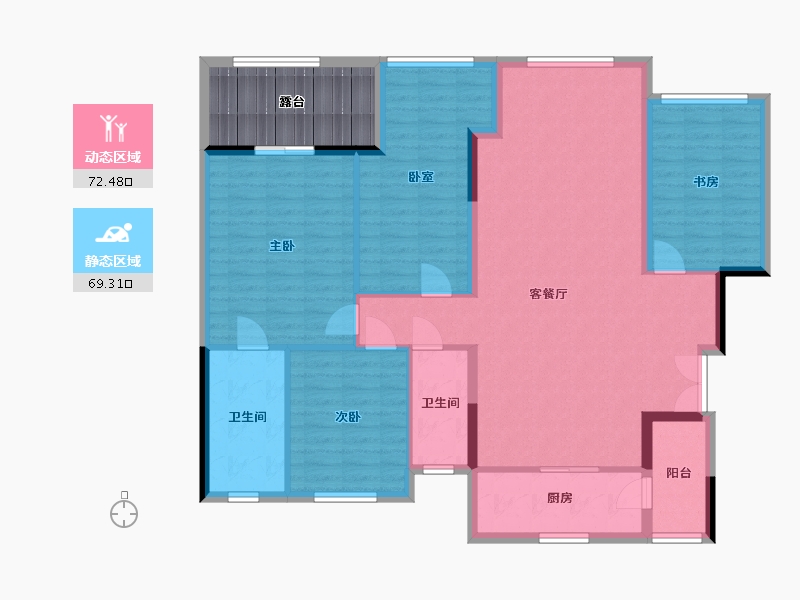 重庆-重庆市-金科天元道-120.00-户型库-动静分区