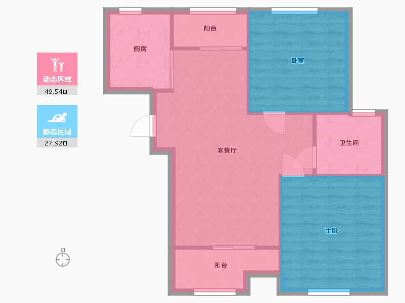 浙江省-嘉兴市-桐乡市文教公寓-73.20-户型库-动静分区