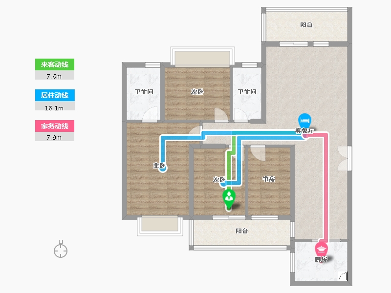 福建省-福州市-中天金海岸-金爵苑-118.00-户型库-动静线