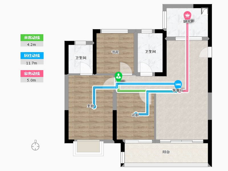 江苏省-苏州市-中建河风印月-71.12-户型库-动静线