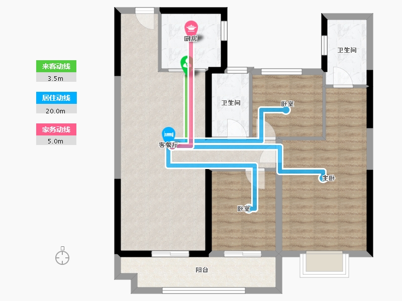 安徽省-淮北市-淮北碧桂园-89.00-户型库-动静线