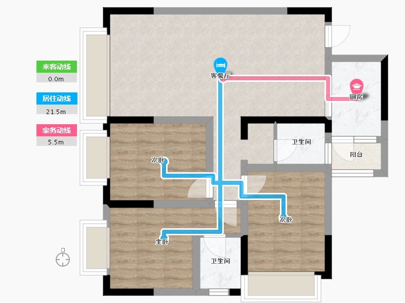 四川省-成都市-洪锦国际-84.00-户型库-动静线