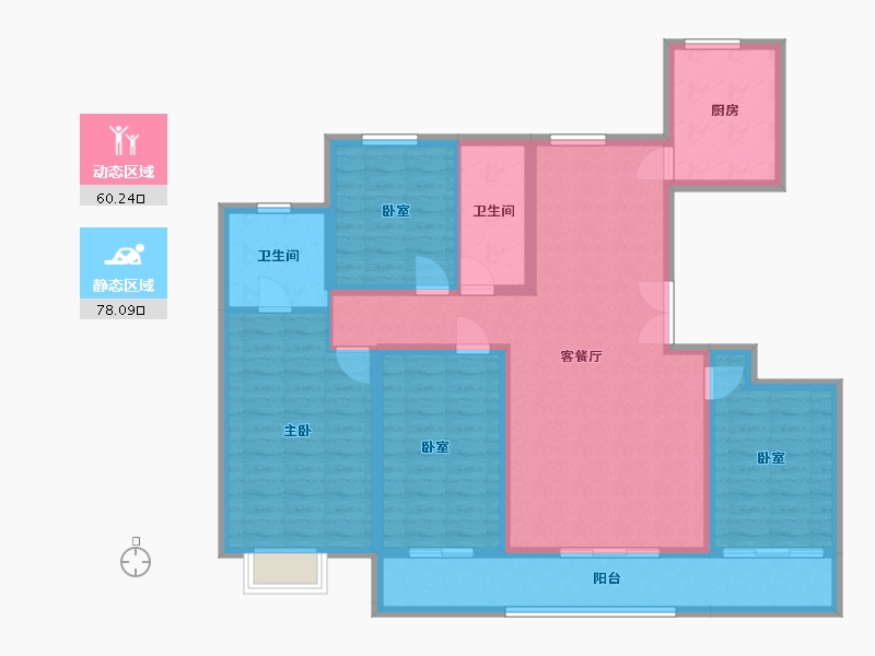 河北省-沧州市-天成观澜-120.00-户型库-动静分区