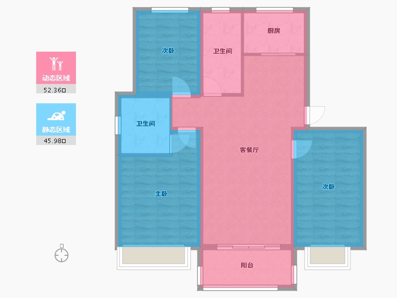 河南省-濮阳市-桃李春风-89.00-户型库-动静分区