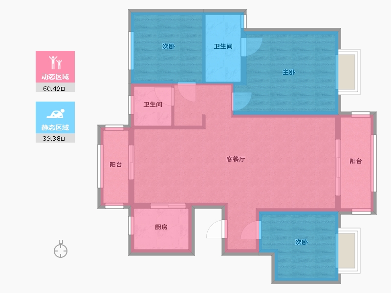 湖南省-岳阳市-保利中央公园-98.00-户型库-动静分区