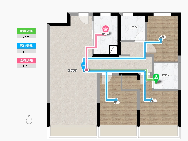 新疆维吾尔自治区-乌鲁木齐市-绿城理想之城-91.50-户型库-动静线