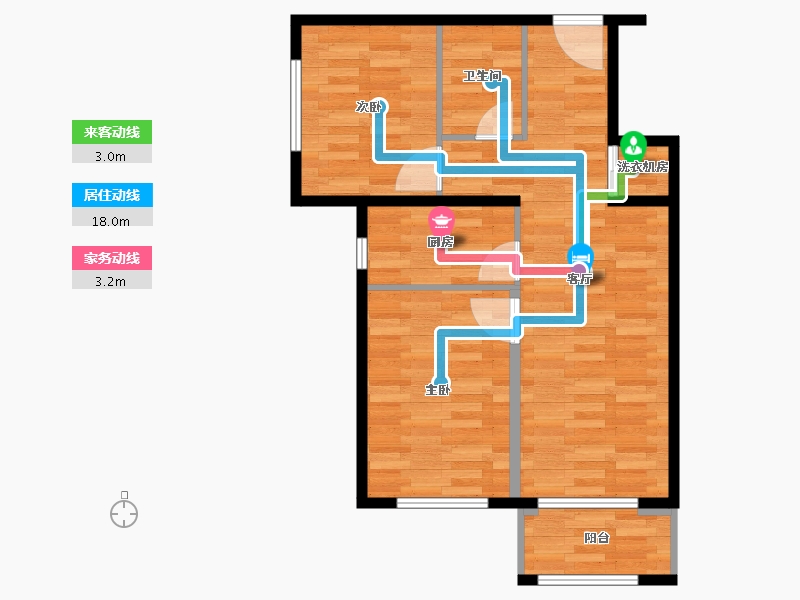 浙江省-杭州市-杭州中心-59.86-户型库-动静线