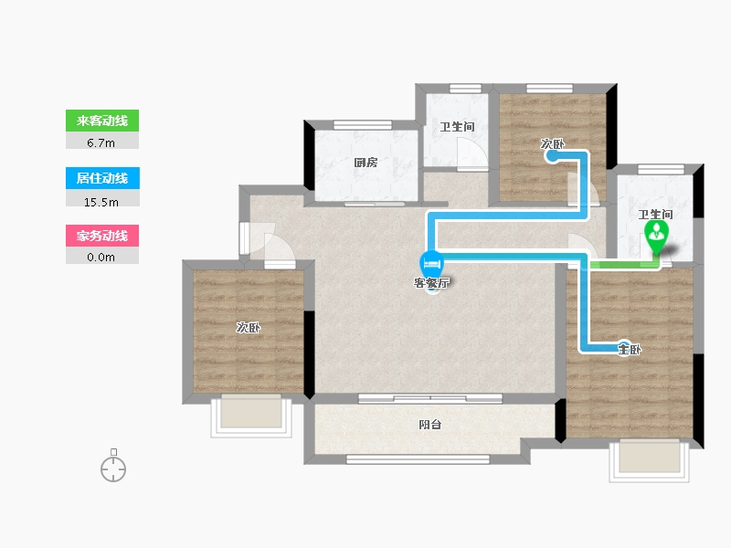 山东省-济南市-龙湖天耀-117.00-户型库-动静线