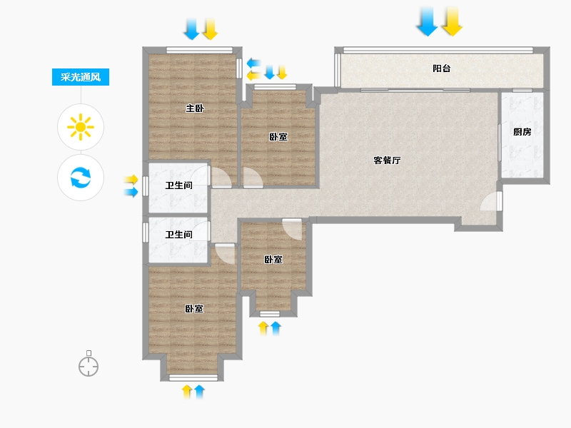 四川省-成都市-融创观玺台-110.00-户型库-采光通风