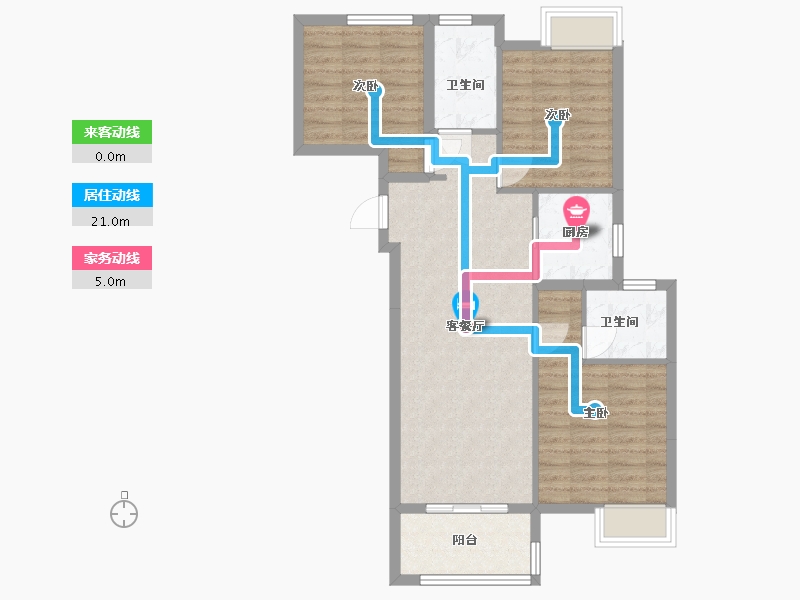 福建省-漳州市-保利世贸璀璨滨江-80.00-户型库-动静线