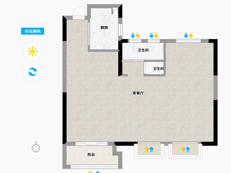 河南省-郑州市-月之府-97.00-户型库-采光通风