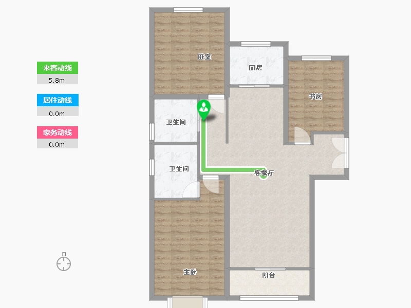 甘肃省-兰州市-华利佳悦城-110.00-户型库-动静线