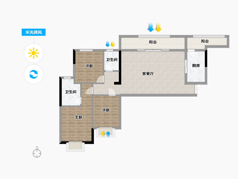 贵州省-黔西南布依族苗族自治州-杏林春晓2-200.00-户型库-采光通风