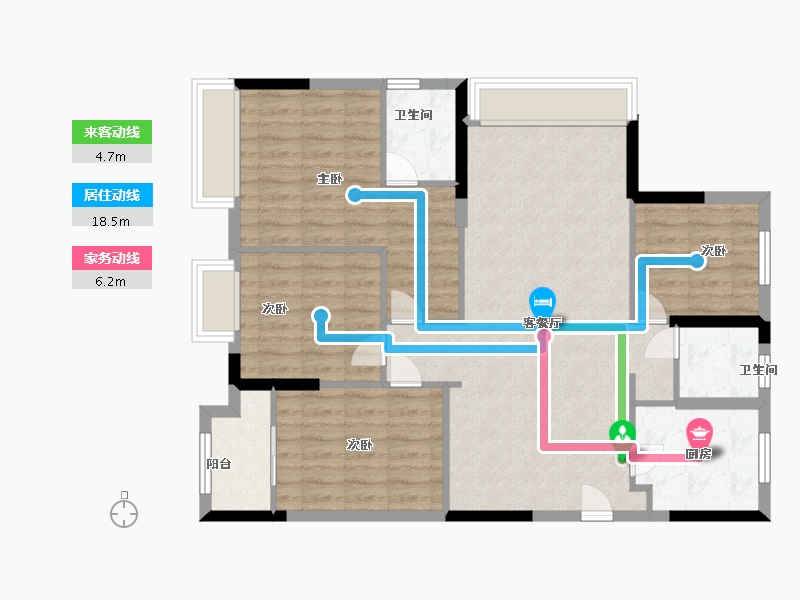 浙江省-嘉兴市-北辰府-98.00-户型库-动静线