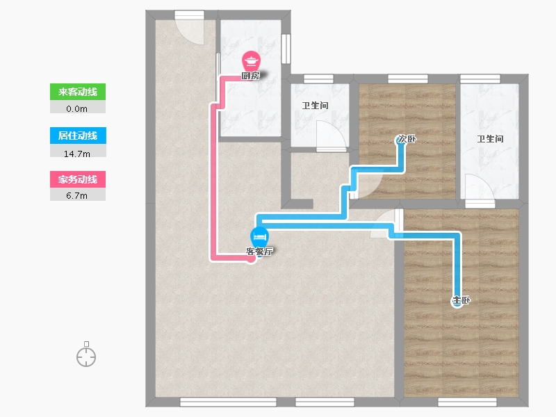 内蒙古自治区-呼和浩特市-永泰城3期御景-90.00-户型库-动静线