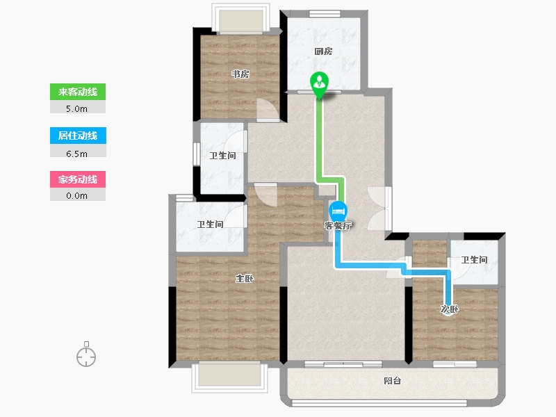 湖北省-武汉市-光彩国际-101.00-户型库-动静线