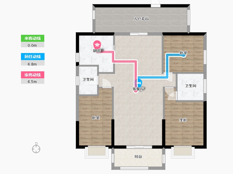 广东省-潮州市-锦锋天地-118.00-户型库-动静线