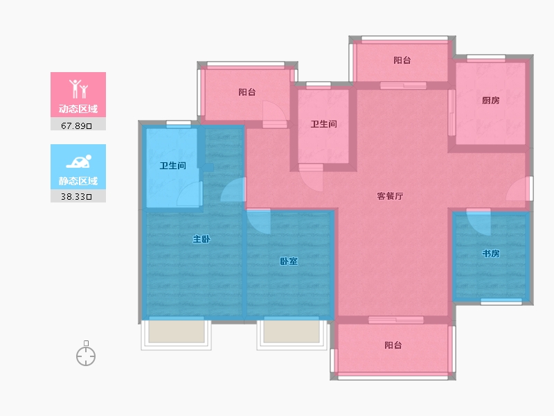 广东省-惠州市-保利·天汇-99.00-户型库-动静分区