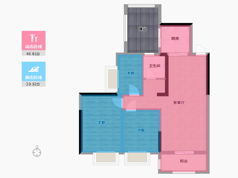 贵州省-安顺市-安普翡丽云邸-88.00-户型库-动静分区