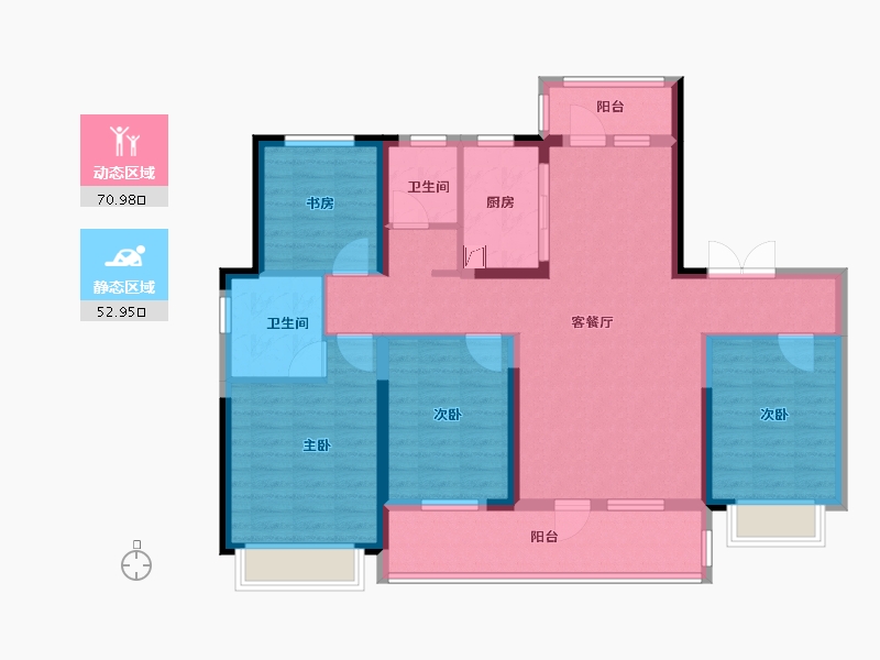 山东省-潍坊市-中南·熙悦-110.00-户型库-动静分区