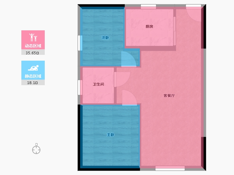 河南省-郑州市-清华附中·启迪郑东科技城-52.53-户型库-动静分区