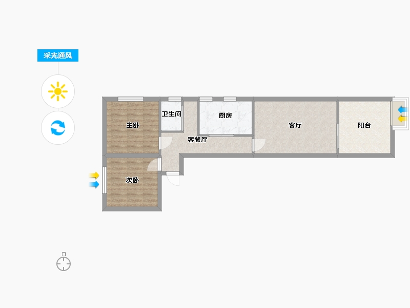 上海-上海市-范北小区-65.00-户型库-采光通风