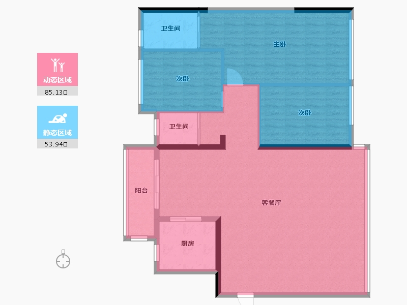 广东省-惠州市-金碧湾-130.00-户型库-动静分区