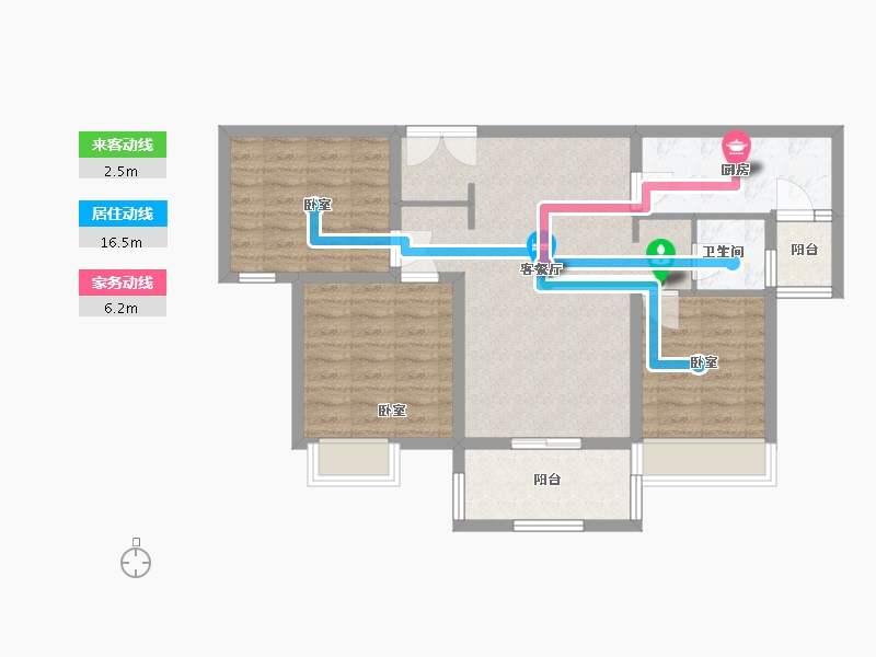 江苏省-徐州市-融耀新城-80.00-户型库-动静线