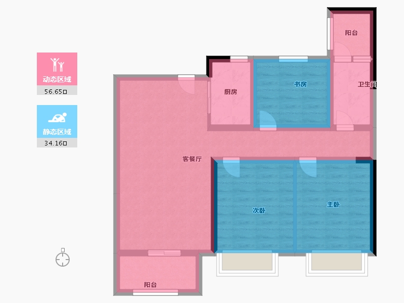 河南省-商丘市-檀宫-80.00-户型库-动静分区