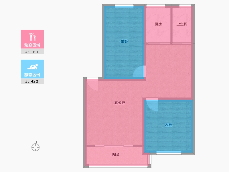 河北省-石家庄市-人民保险公司宿舍-90.00-户型库-动静分区