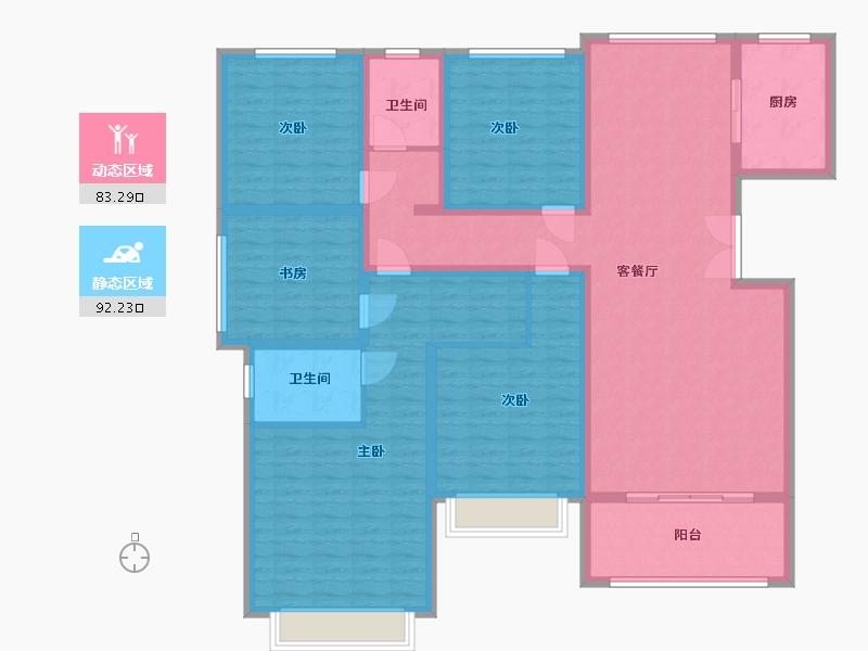 山东省-菏泽市-御龙湾-158.00-户型库-动静分区