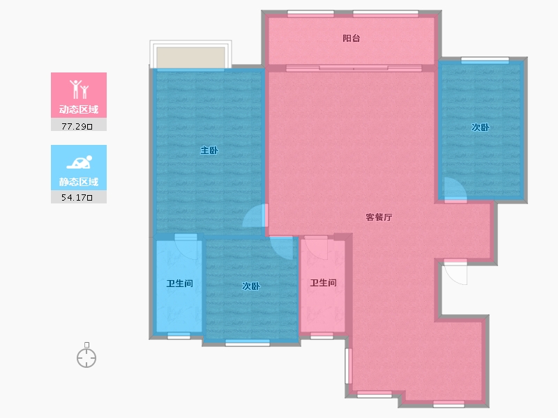 江苏省-徐州市-汉华府-120.00-户型库-动静分区