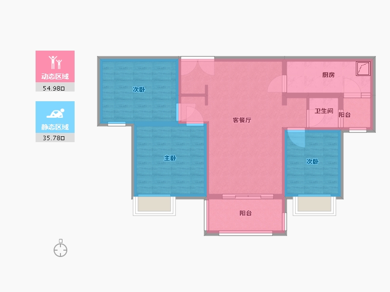 江苏省-徐州市-融耀新城-80.00-户型库-动静分区