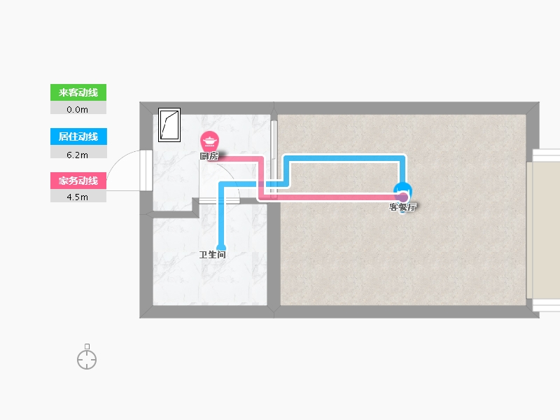 浙江省-杭州市-飞鸟集公寓-30.71-户型库-动静线