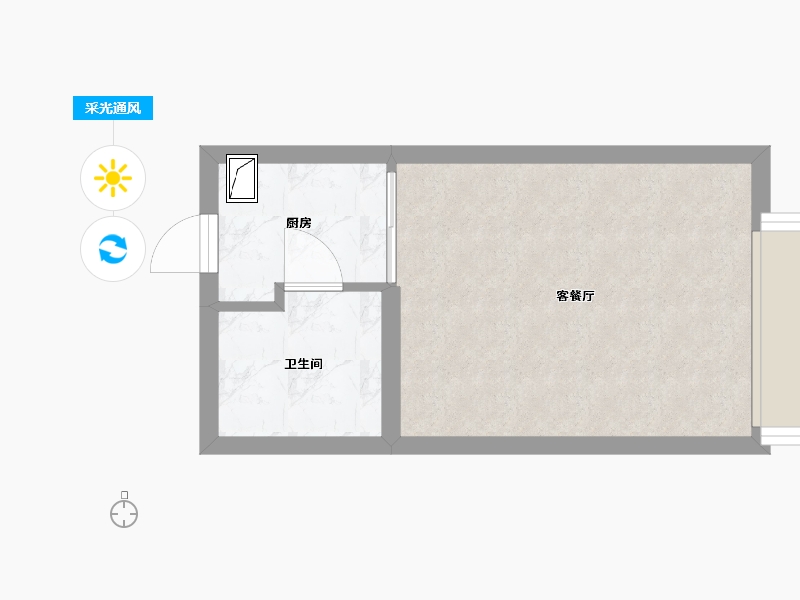 浙江省-杭州市-飞鸟集公寓-30.71-户型库-采光通风