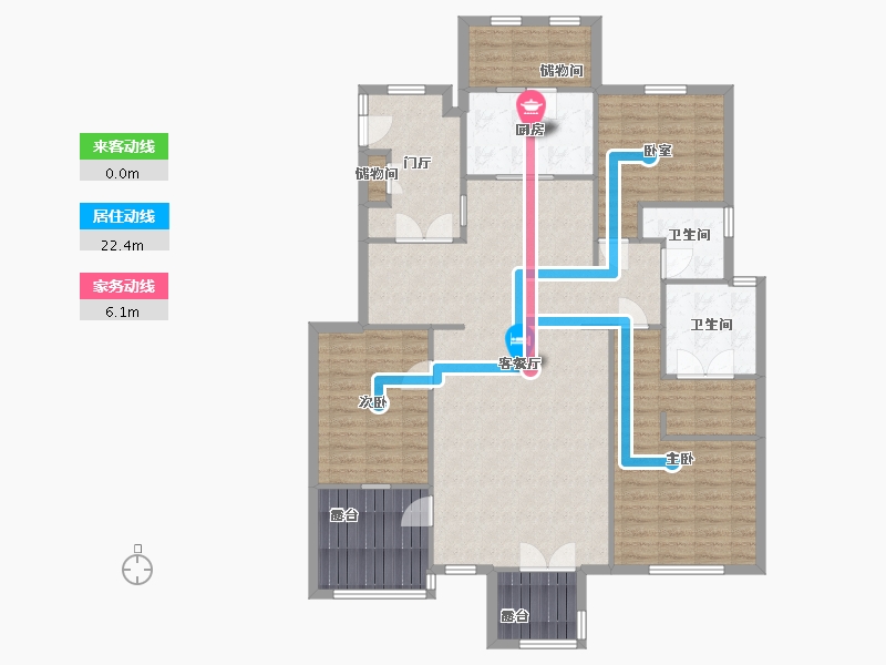 天津-天津市-万通生态城新新家园-130.00-户型库-动静线