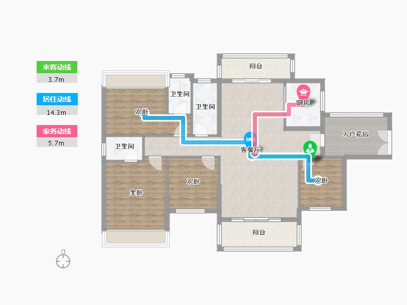 广东省-汕尾市-锦绣华府-130.00-户型库-动静线