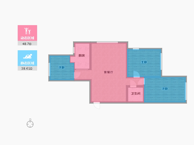 山东省-青岛市-金地宸悦-87.00-户型库-动静分区