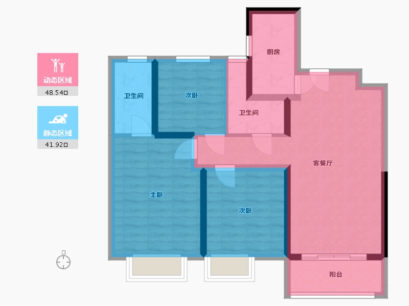 山西省-运城市-五洲芳华-88.00-户型库-动静分区