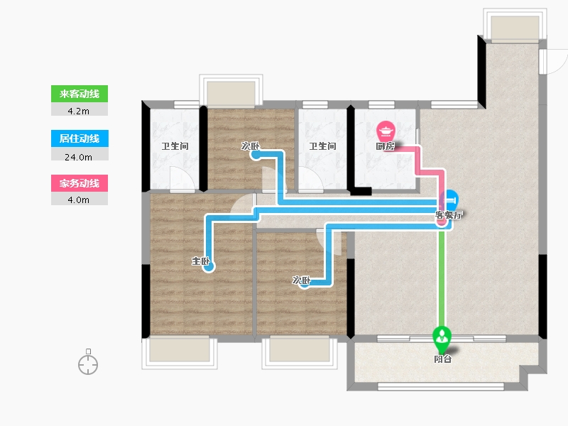 江西省-南昌市-祥云悦府-98.80-户型库-动静线