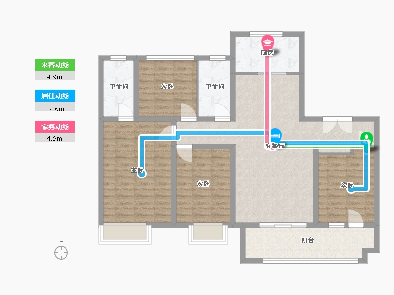 河北省-邢台市-保利时光印象-117.00-户型库-动静线